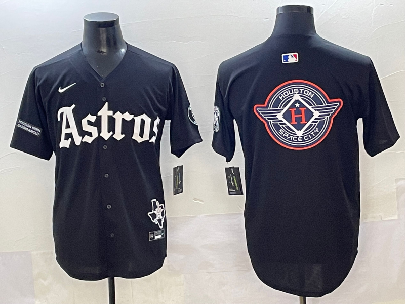 Men Houston Astros blank black MLB Nike 2025 jersey style 44